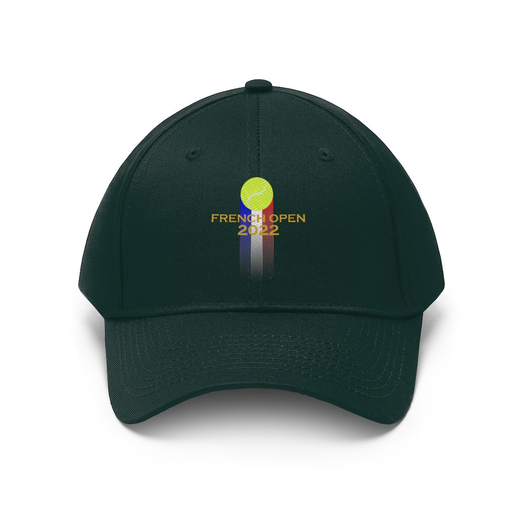 French Open 2022 Cap , Unisex Twill Hat Embroidery