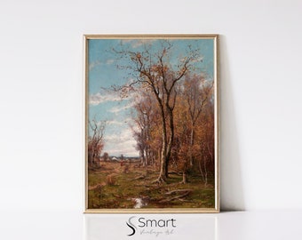 Vintage Herbst Landschaft – Herbst Landschaft Kunst Digitale Malerei Download