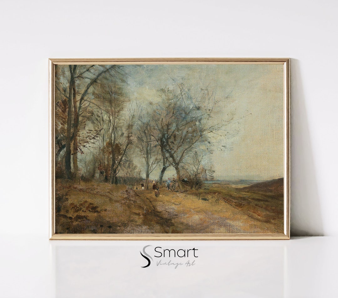 Autumn Landscape Oil Painting – Vintage Fall Wall Art Digital Download ...