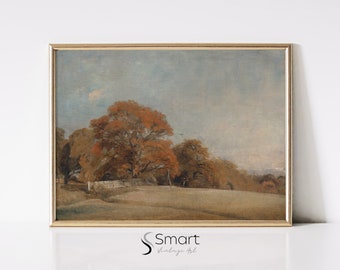 Herbst Landschaft Wand Kunst - Vintage Herbst Malerei Digital Download Druck