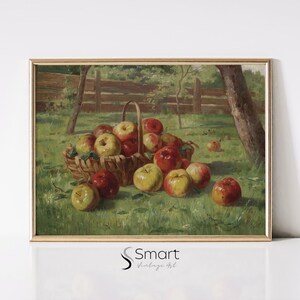 Apple Still Life Painting,Vintage Fruit Painting,Still Life Painting Fruit,Still Life Kitchen Print,Kitchen Wall Art Decor Printable,177