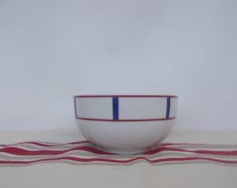 Bol basque 50 cl  en porcelaine bleu et rouge