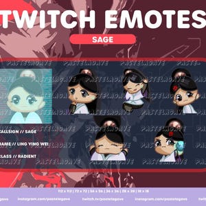 Valorant Sage Emote Pack – 5 Twitch, YouTube & Discord Emotes | Valorant Streamer Assets