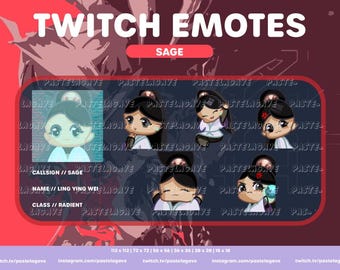 Valorant Sage Emote Paket – 5 Twitch, YouTube & Discord Emotes | Valorant Streamer Zubehör