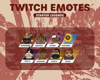 MEGA Apex Legends S0 Emote Pack – 24 Twitch, YouTube & Discord Emotes | Apex Legends Streamer Assets