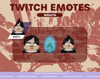 Pack d'émotes Apex Legends Wraith – 3 émotes Twitch, YouTube et Discord | Spectre S0