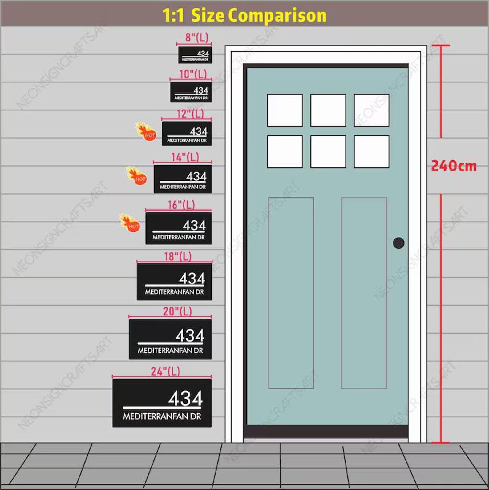 Custom House Number Sign,led House Number Box,personalized Address ...