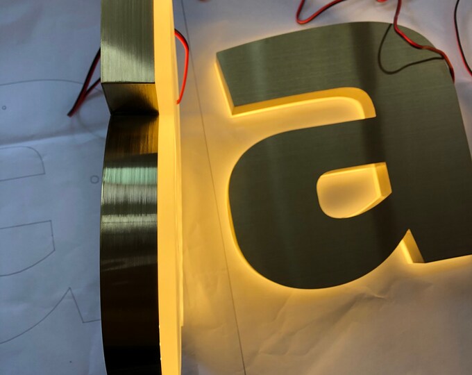 Custom Brass Sign - Backlit Sign - Illuminated Outdoor and Indoor ...