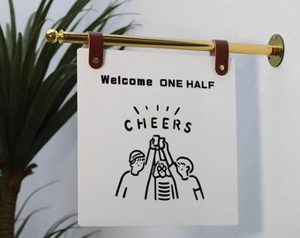 Advertising Metal Square Sign,Hang Flag Style Advertising Both Sides Signage,Double Sided Printed Metal Logo,Store Decor,Personalized Gift