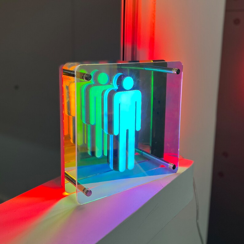 Led Restroom Sign Modern Led Bathroom Door Sign, Restroom Signage,toilet Door Sign,door ...