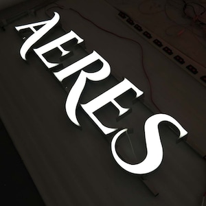 Letras de retroiluminación de personalización, letreros de iluminación, letra de canal LED personalizada para la marca de la empresa, letreros de metal dimensional Signo de escaparate