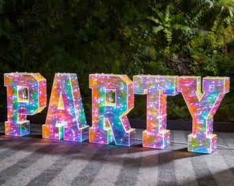 4ft Custom LED Initials - Marquee Giant Light Up Letters for Couples, Outdoor Wedding Sign, Proposal Photo Prop