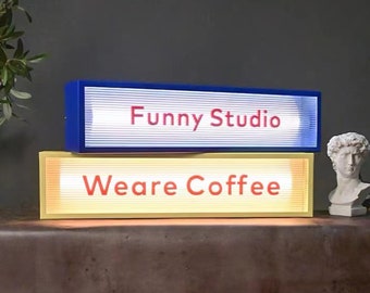 Customized Light Box,Acrylic Metal Light Box,Corrugated Acrylic Letter Custom Light Box,Rectangular Led Light Box,Coffee Shop Logo Sign