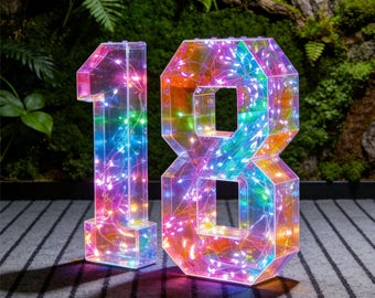 3 ft 4 ft riesige Festzelt-Zahlenlichter, LED-Leuchtschilder 0-9 für Geburtstagsfeier-Hochzeits-Jubiläumsdekor