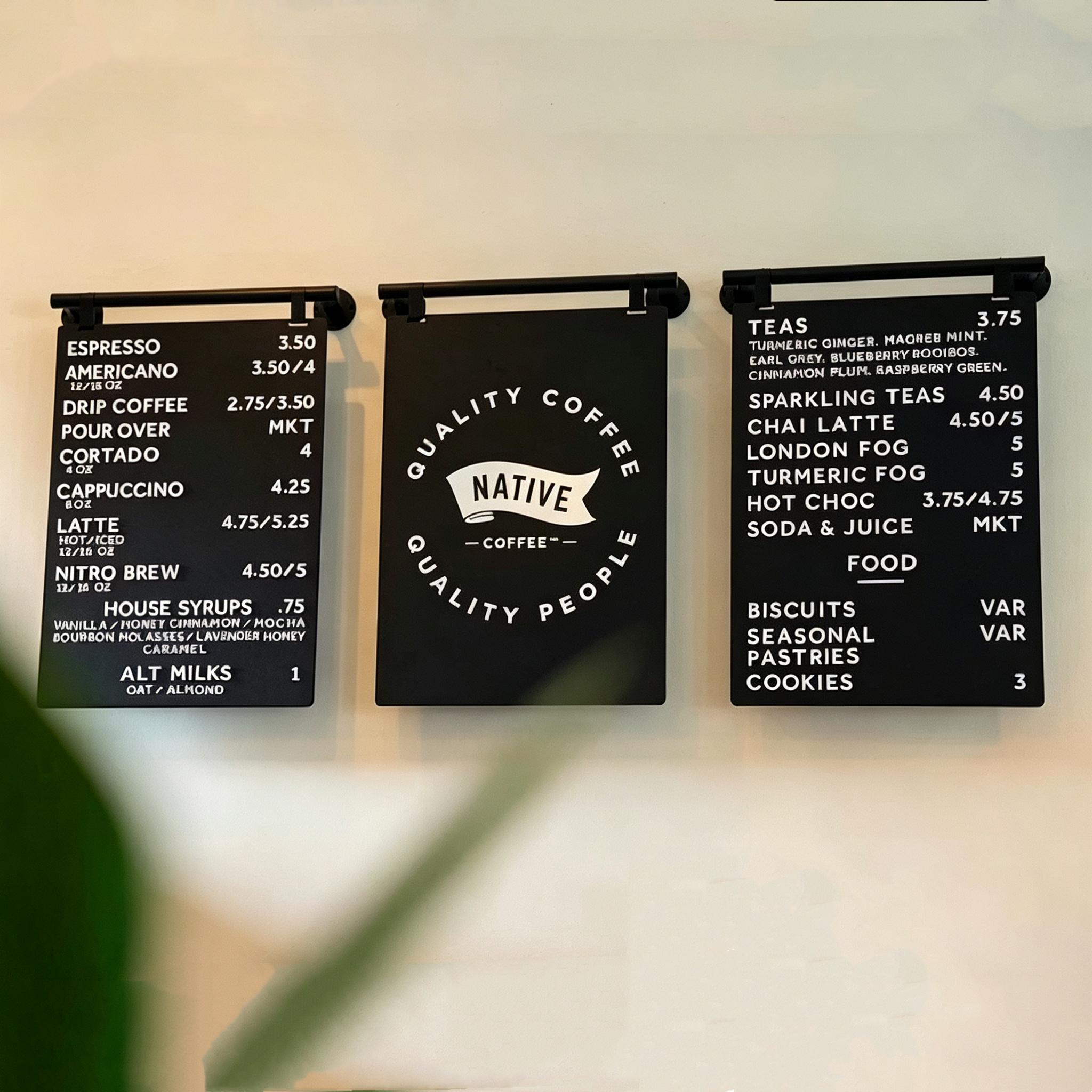 Scalable Mounted Menu Signage,space-saving Metal Price List Board ...