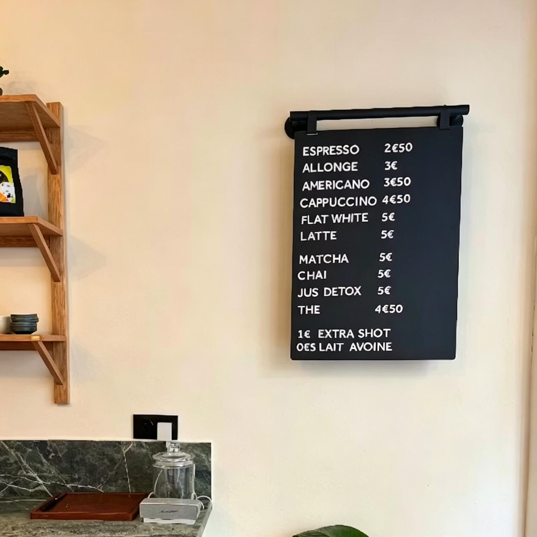 Scalable Mounted Menu Signage,space-saving Metal Price List Board ...