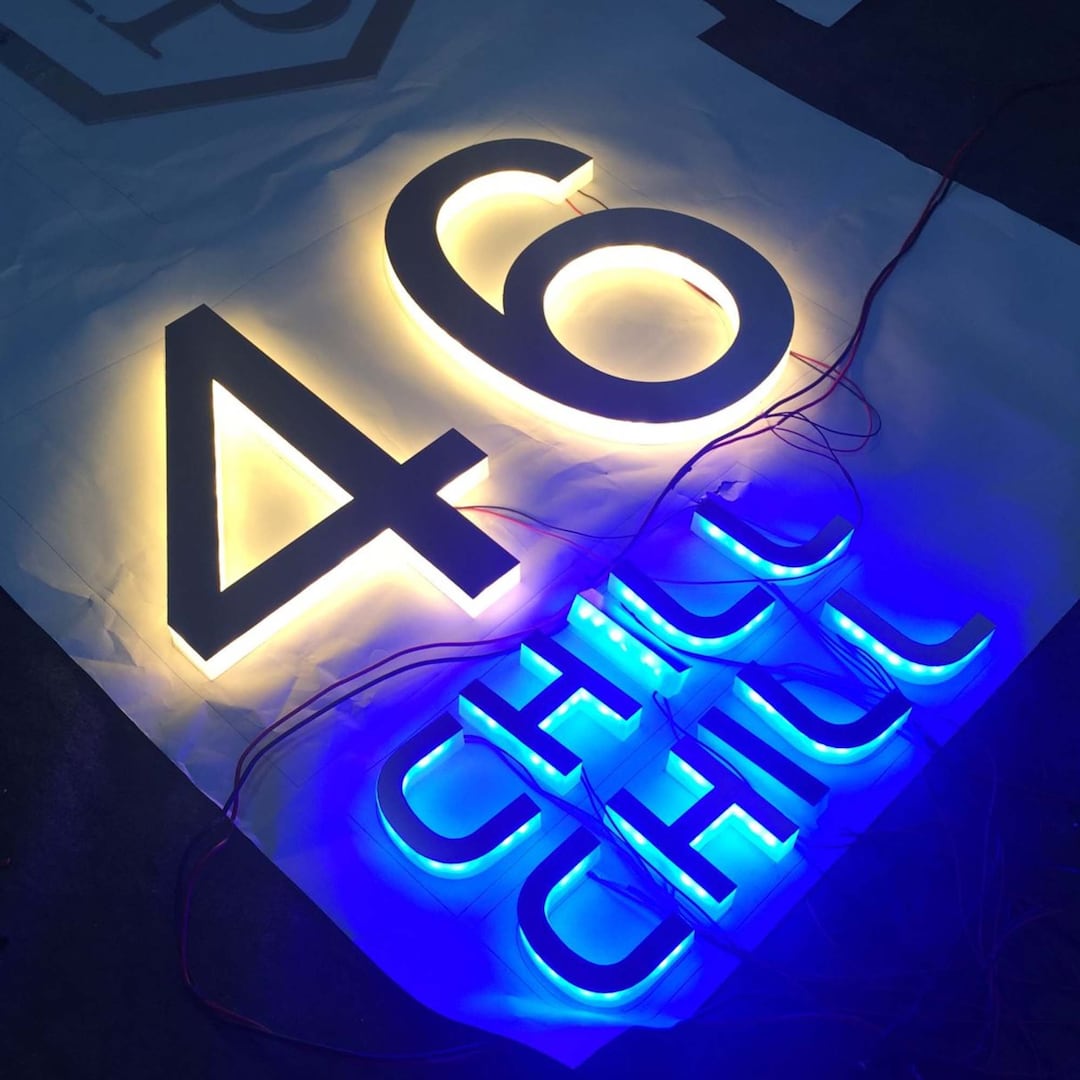 3D Illuminated Sign Custom,outdoor Hanging Lightbox Design,stainless ...