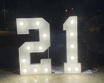 21 Number Marquee Letter Light,4ft/3ft Light Up Numbers,Mr&Mrs/Love Marquee Lights For Wedding Birthday Party,Marquee Numbers Lights