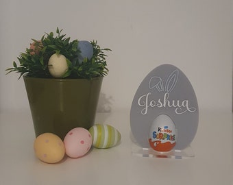 Personalisiertes Osterei, Osterei Halter, Ostergeschenk, Freistehendes Osterschild