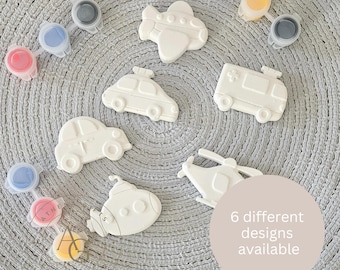 Paint Your Own Vehicle Figures Craft Kit, Kids Activity, Plaster Painting Set, Stocking Filler, Party Bag Gift, crafts at home, bundle