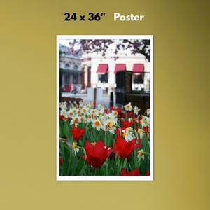 London Wand Kunst Smithfield London Fotografie Poster Druck Blumiger Geschenkdruck Premium Matte Papier Poster London Frühling Kunstdruck London