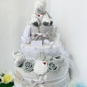 3 tier nappy cake, baby shower, gift for a baby girl/boy, gifts for a new mommy