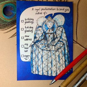 Personalisierte Proklamationspostkarte Elizabeth I