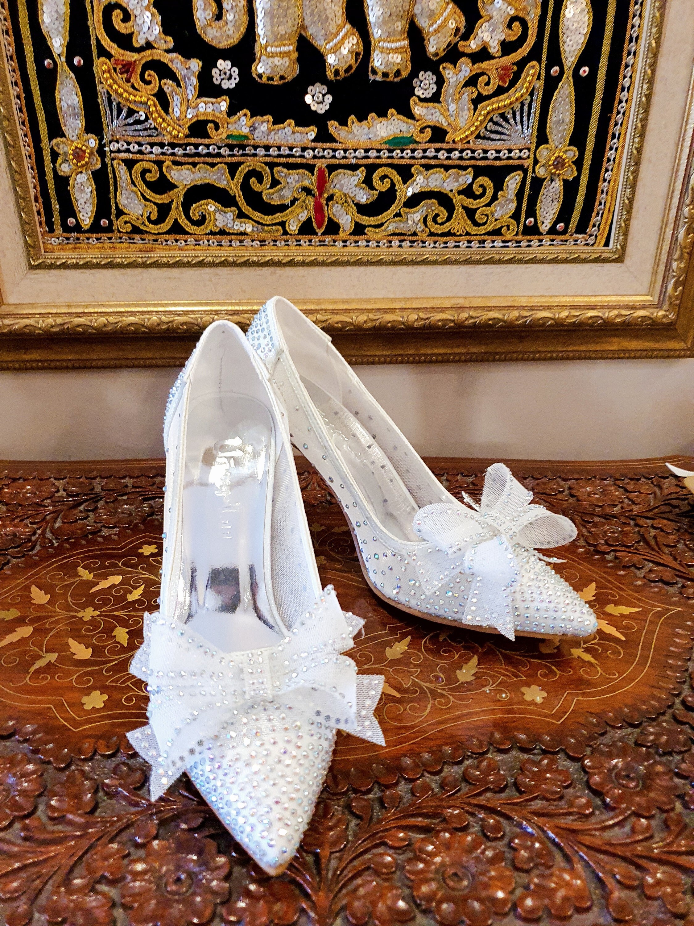 Wedding Prom Shoes With a Gift of Bridal Garter High Heeled - Etsy