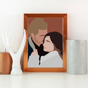 Faceless Portrait | Personalized Illustration | Art Commission | Photo Painting | Gift | Printable | Birthday | Family Photo
