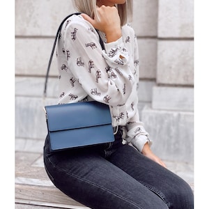 Leather shoulder & crossbody flap bag