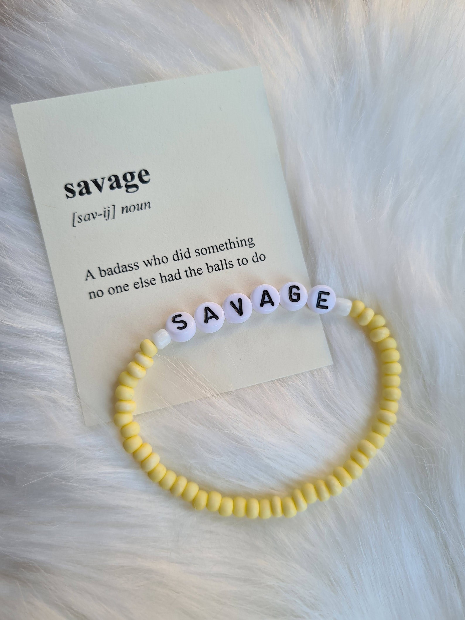 Funny Personalised Beaded Bracelet Slang Words Askhole Etsy Canada