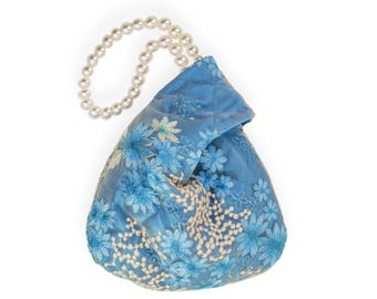 Japanese Knot Bag Sewing Pattern: Lace Pearl Handle Evening Bag (Digital Download)