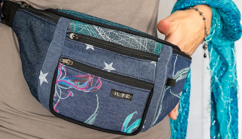 Pdf digital pattern for sewing 6 pocket BELT BAG / fanny pack / bum bag / hip bag / waist pouch video tutorial image 9
