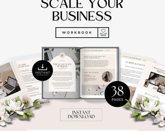 Scale Your Business Journal, Business Growth Coaching Workbook, Entrepreneur Planner, CEO Mindset Journal, Business Strategy Template, Canva