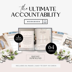 Die ultimative Rechenbuchs-Arbeitsmappe, Coaching-Arbeitsblätter, Zielvereinbarungs- und Produktionsplaner, bearbeitbare Canva-Vorlage, SOFORT-DOWNLOAD