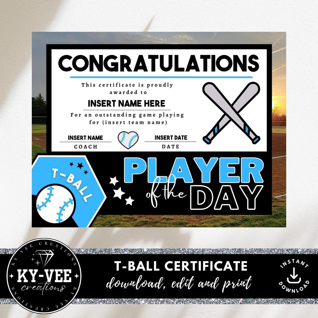 T Ball Certificate Template INSTANT - Il 1080xN.5267872450 Nq51