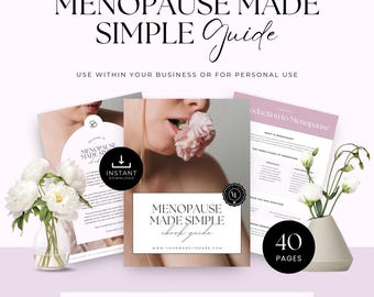 menopause ebook template, Menopause guide book, Coaching resource, health guide for women, ladies hormonal balance, wellness coach, Canva