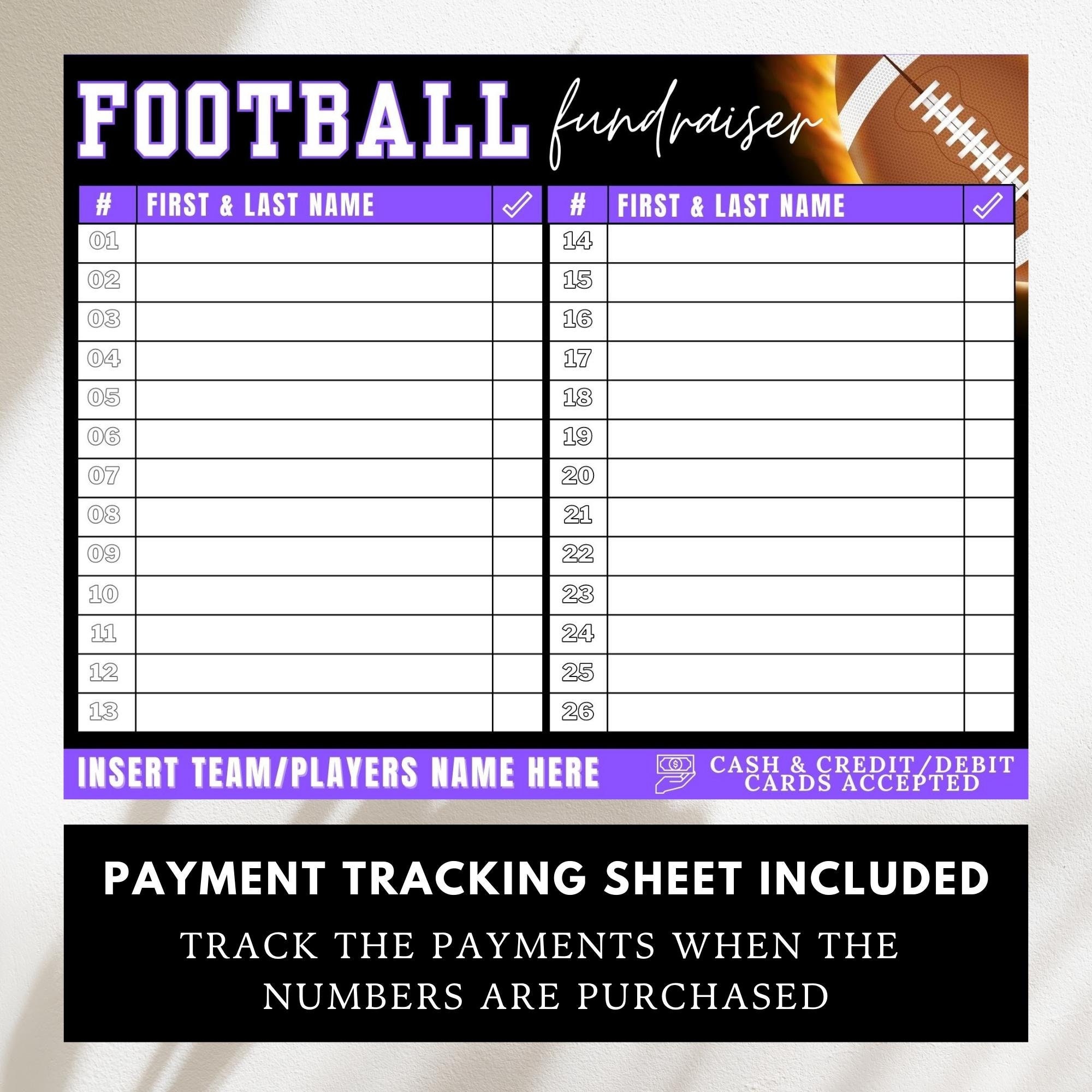 Football Squares Fundraiser Template for Donations, Pick a Date to Football Squares Fundraiser Template for Donations, Pick a Date to