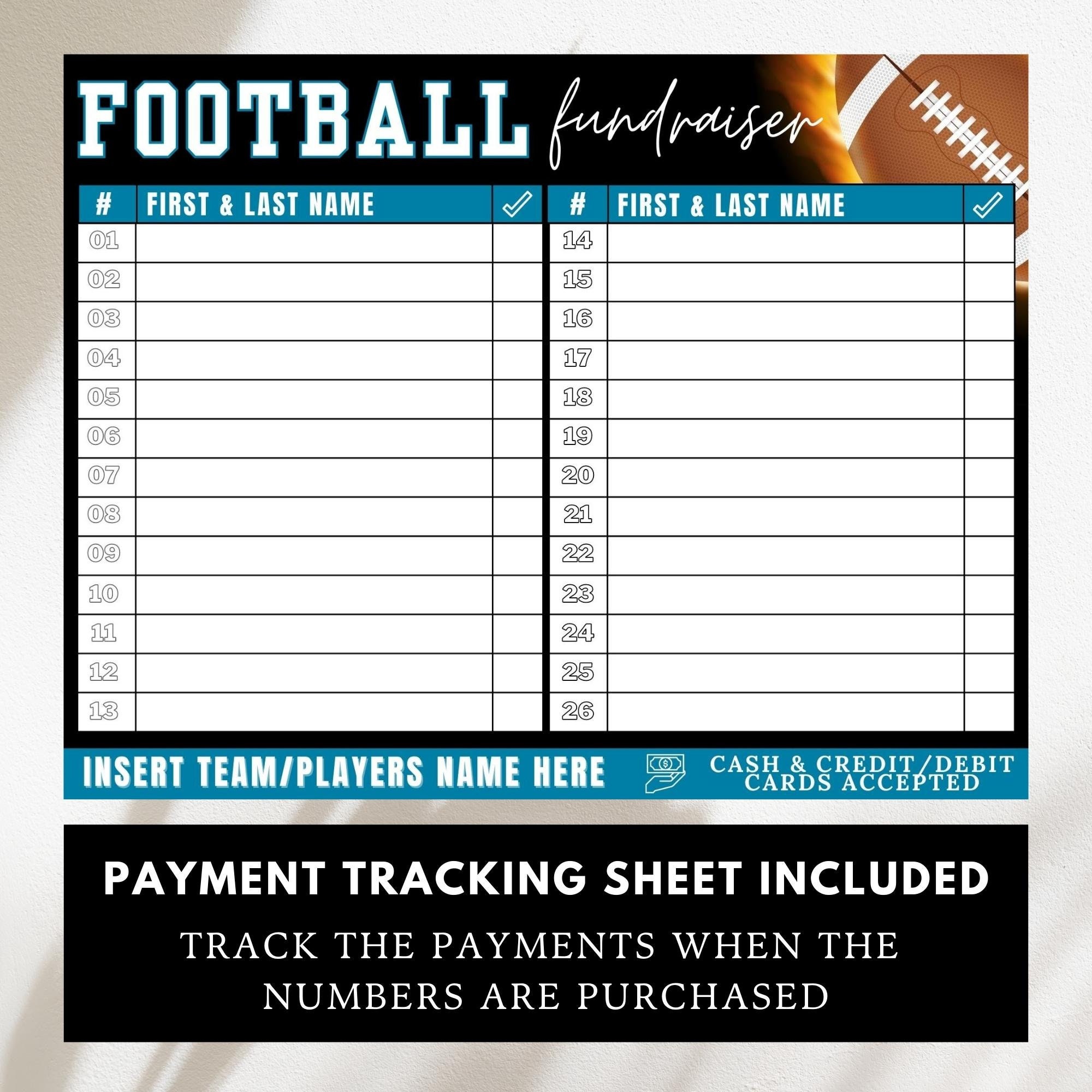 Football Squares Fundraiser Template for Donations, Pick a Date to Football Squares Fundraiser Template for Donations, Pick a Date to