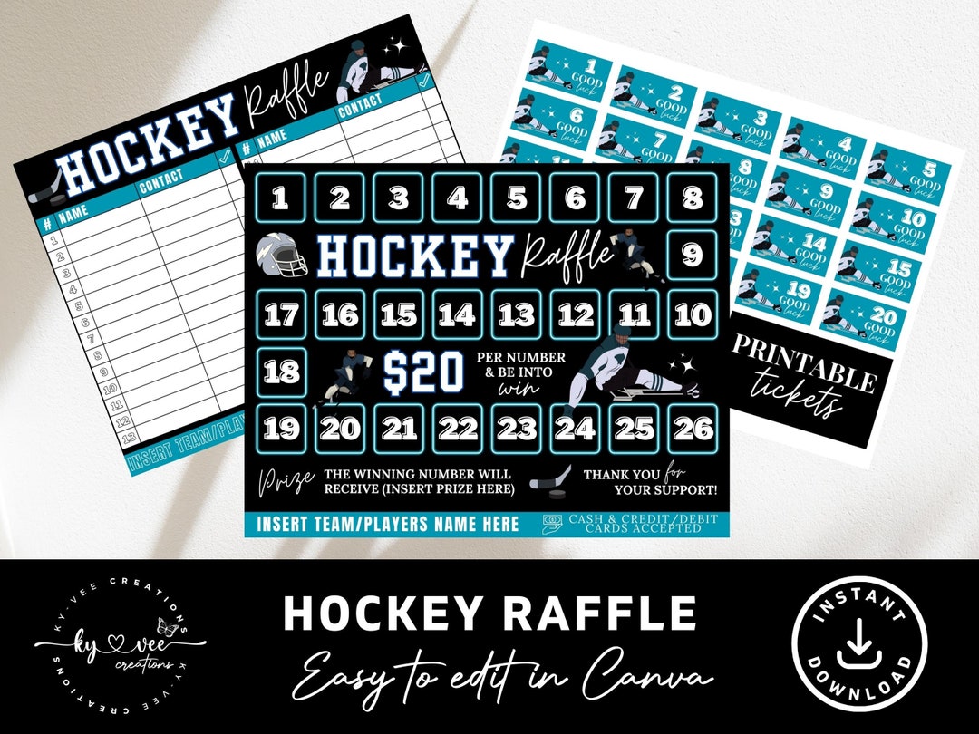Hockey Fundraiser Fundraising Squares Template Printable Etsy Hockey Fundraiser Fundraising Squares Template Printable Etsy
