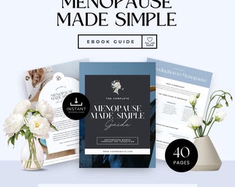 menopause ebook template, Menopause guide book, Coaching resource, health guide for women, ladies hormonal balance, wellness coach, Canva