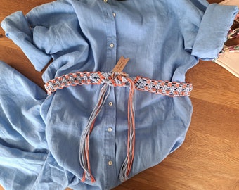 Macrame belt | custom made | Waist belt | Girdle | with up to 6 color preferences | Summery belt | Highligt outfit | handmade