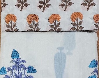 Hand Block Print Cotton Fabric | Shibori Tie Dye Indian Textile
