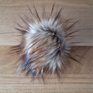 Faux Fur Pom Pom Fom BROWN FOX Detach, Mix n' Match image 1