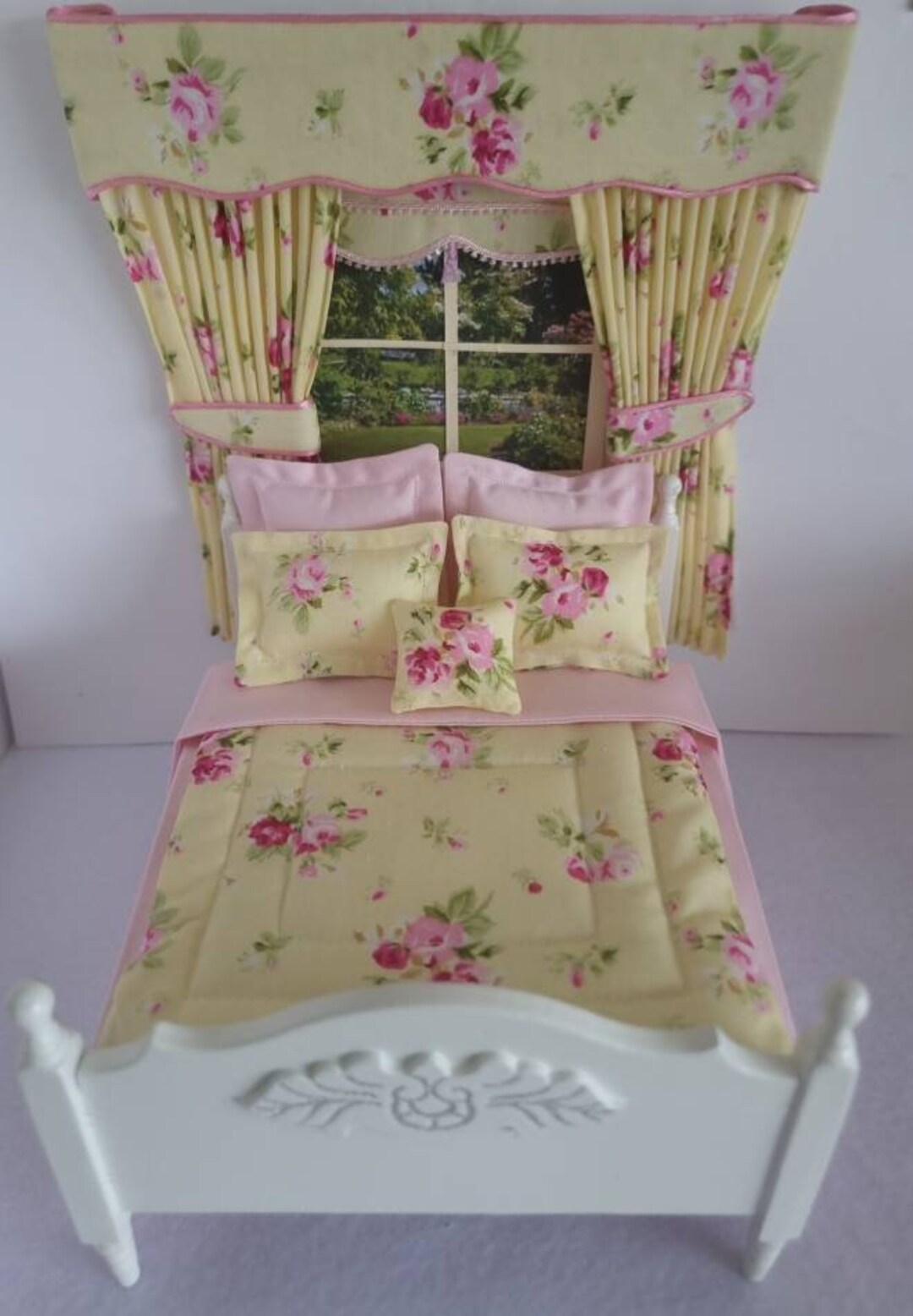 Dolls House Curtain & Bedding Set. Etsy