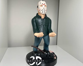Soporte para control de Jason Voorhees personalizado / Regalo y accesorio para gamers de Viernes 13 / Organizador de juegos con temática de terror