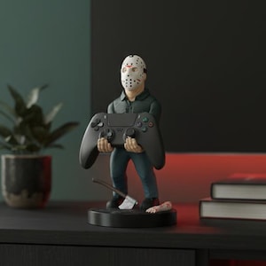 Custom Jason Voorhees Controller Holder | Friday the 13th Gamer Gift and Accessory | Horror Theme Game Organizer