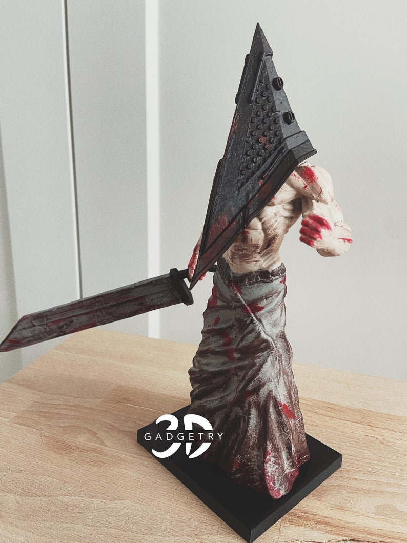 Silent Hill Pyramid Head Figure Handmade Horror Sculpture Video Game Collectible image 6