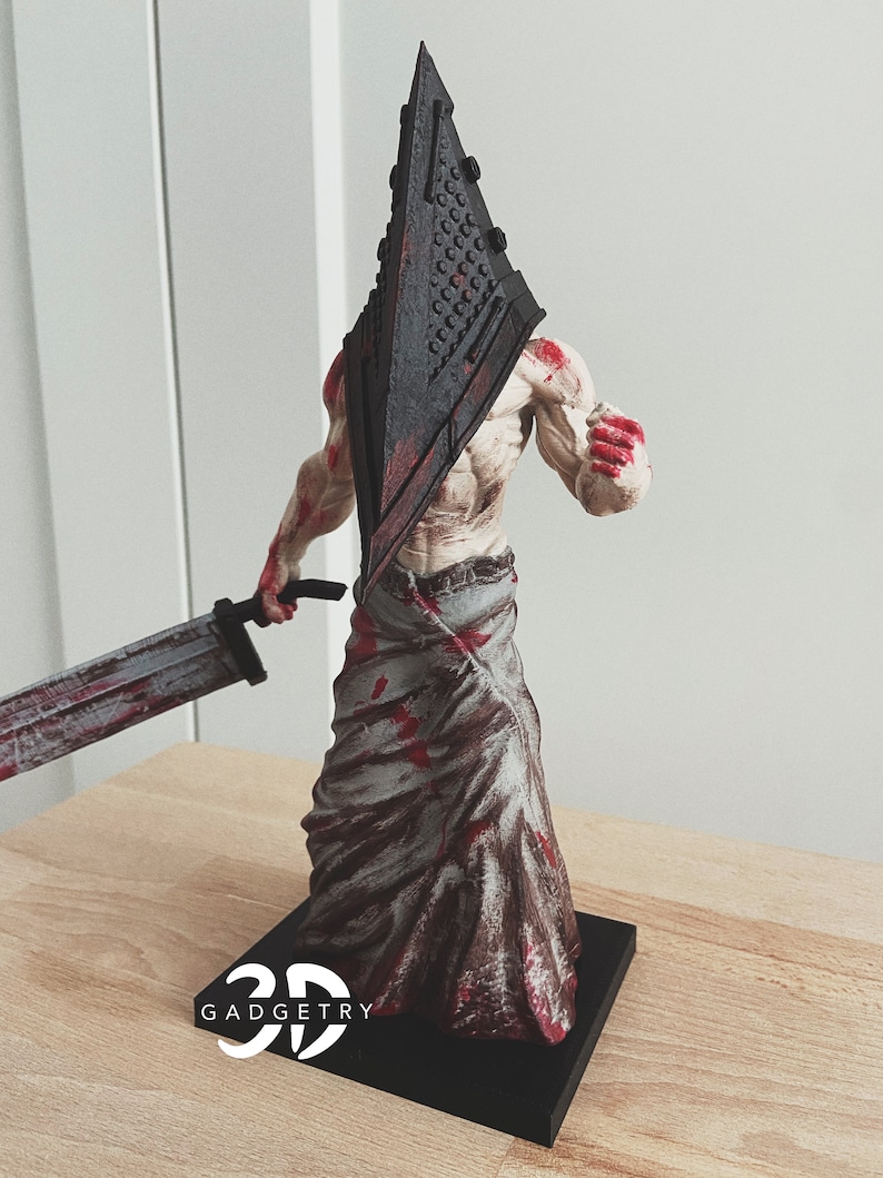 Silent Hill Pyramid Head Figure Handmade Horror Sculpture Video Game Collectible image 5