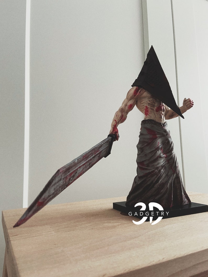 Silent Hill Pyramid Head Figure Handmade Horror Sculpture Video Game Collectible image 9